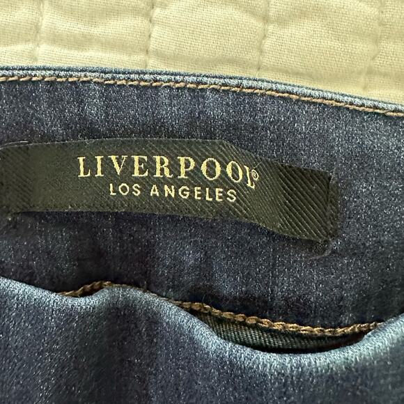 Liverpool Jeans Womens 4/27 Denim Legging Mid Rise Stretch Pull On Dark Wash - Picture 6 of 15